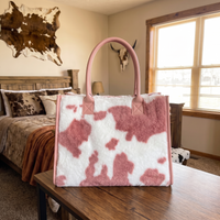 Pink Cow Print